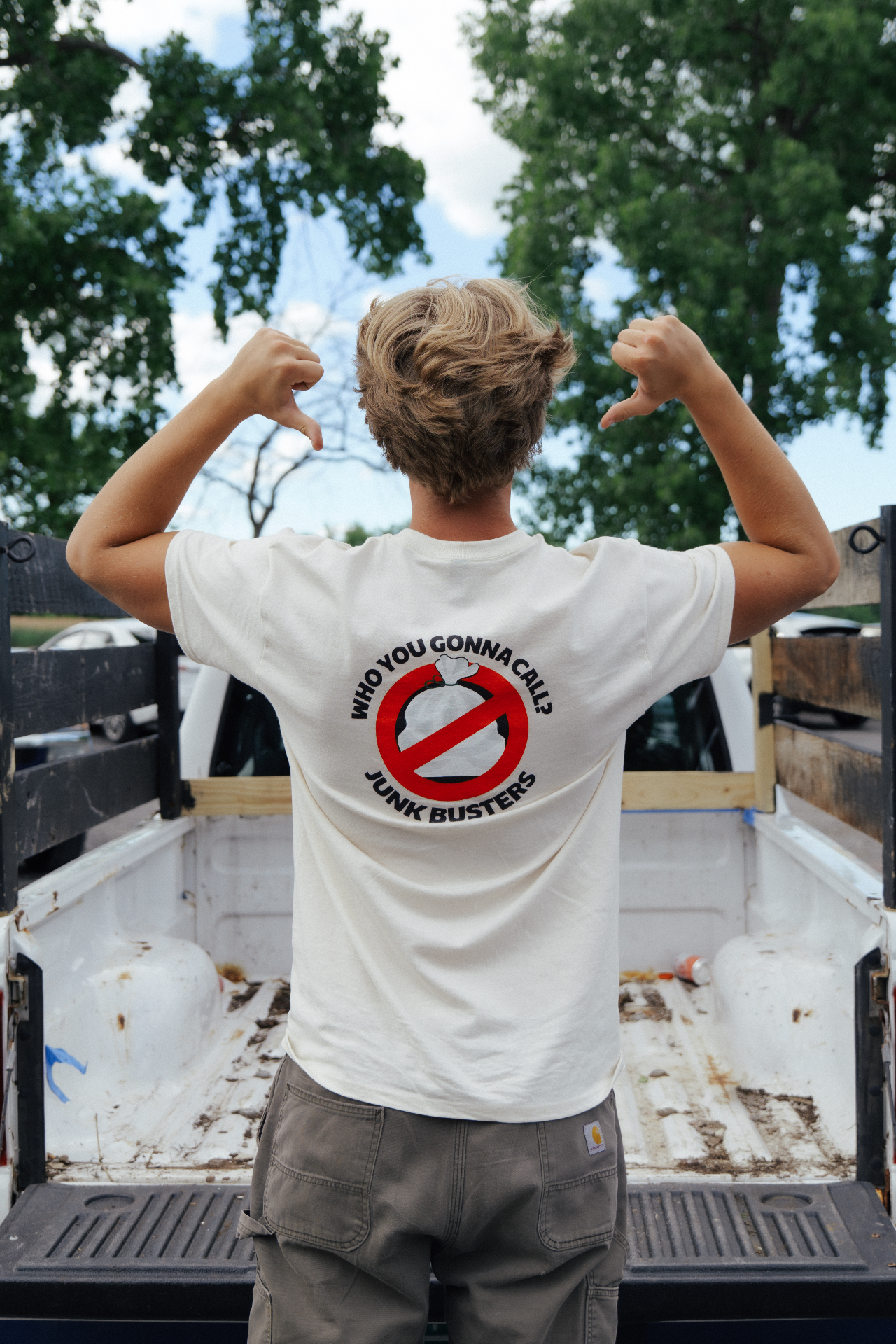 Junk Busters t-shirt — Who You Gonna Call?