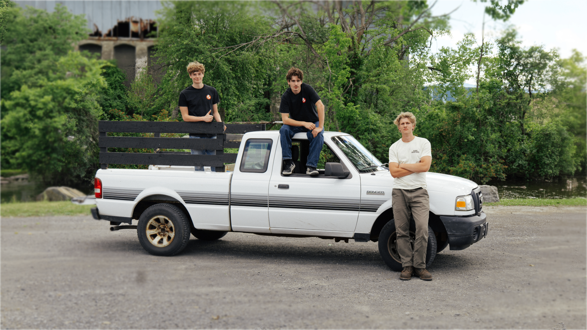 Junk Busters team with their truck