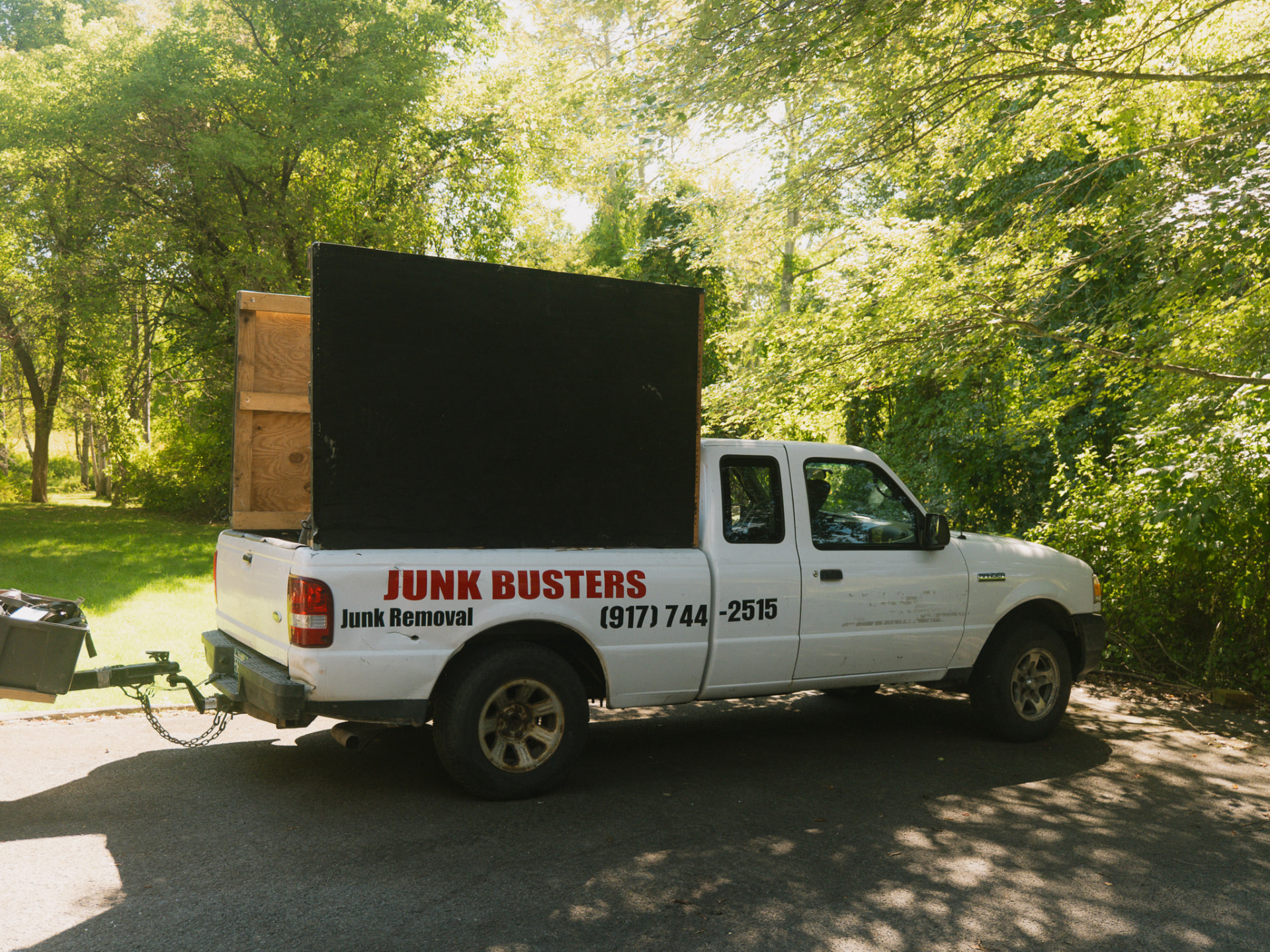 Junk Busters truck on site