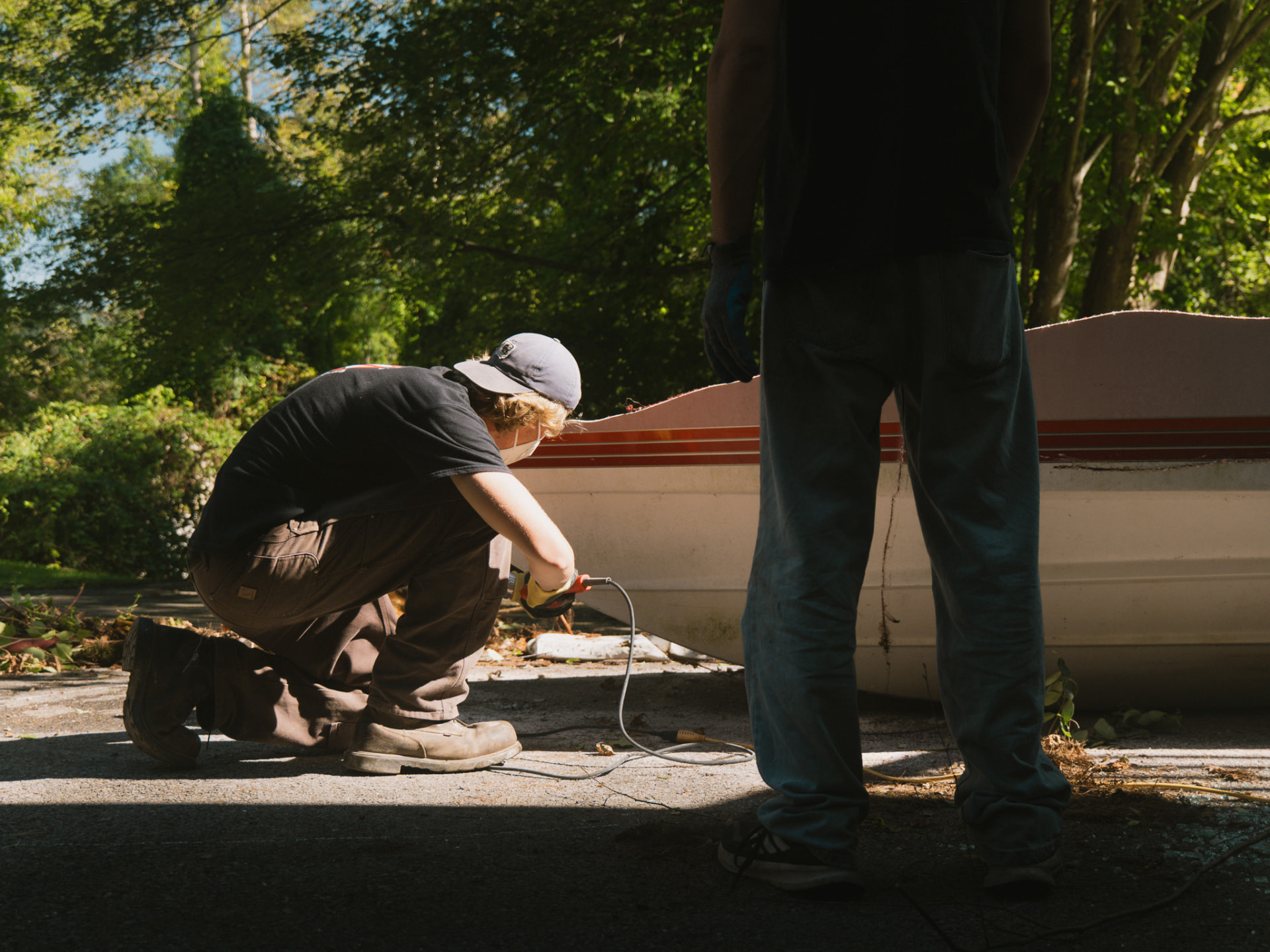 Junk Busters working on a local removal job